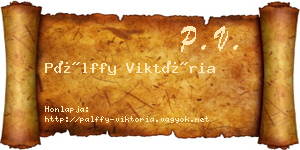 Pálffy Viktória névjegykártya