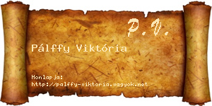 Pálffy Viktória névjegykártya